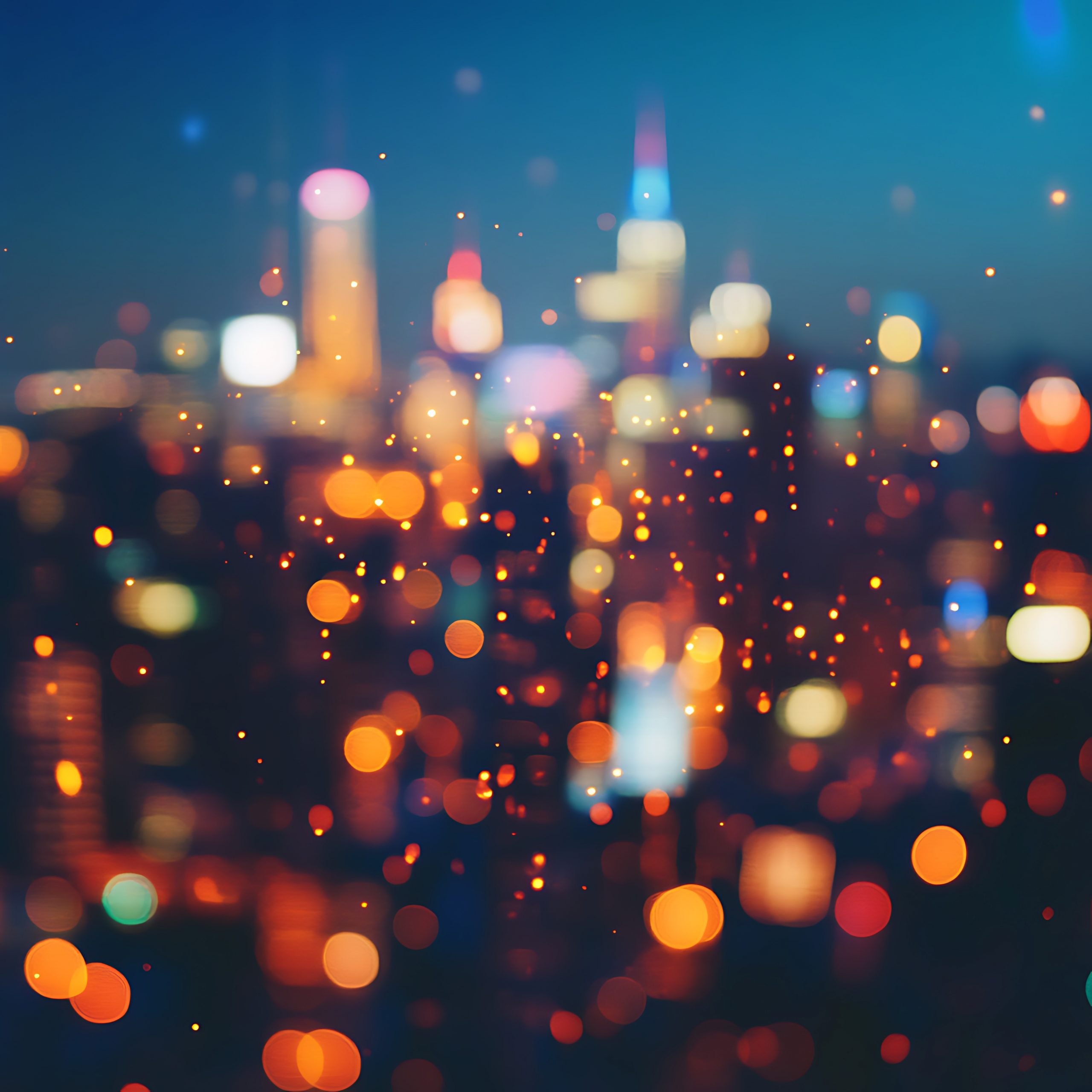 Abstract city lights suggesting the scale of a global music phenomenon